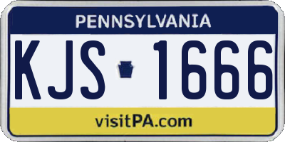 PA license plate KJS1666