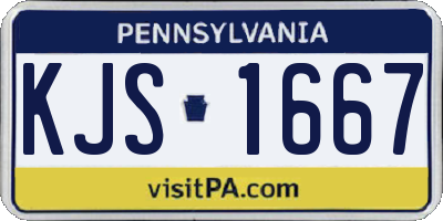 PA license plate KJS1667