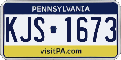 PA license plate KJS1673