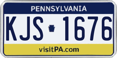 PA license plate KJS1676