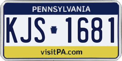 PA license plate KJS1681
