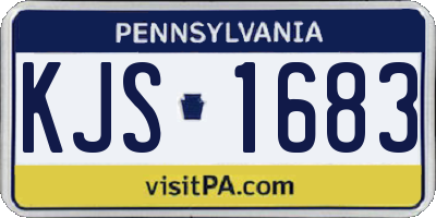 PA license plate KJS1683
