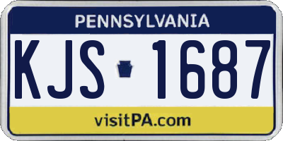 PA license plate KJS1687