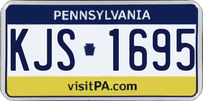 PA license plate KJS1695