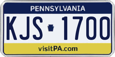 PA license plate KJS1700