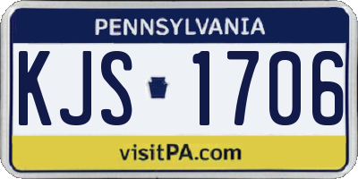 PA license plate KJS1706