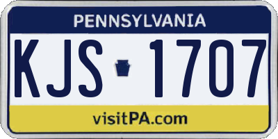 PA license plate KJS1707