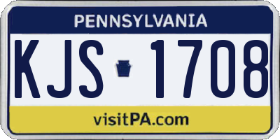 PA license plate KJS1708