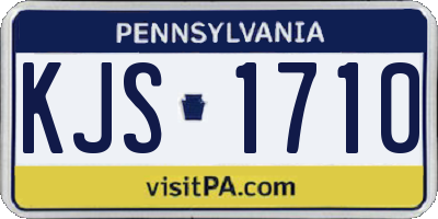 PA license plate KJS1710