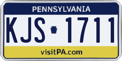 PA license plate KJS1711