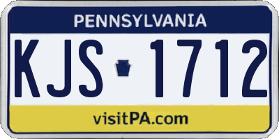 PA license plate KJS1712