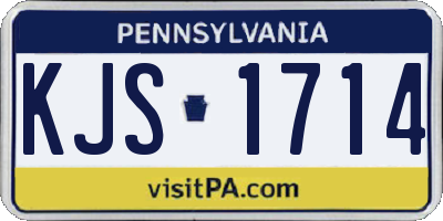 PA license plate KJS1714