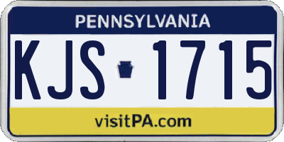 PA license plate KJS1715