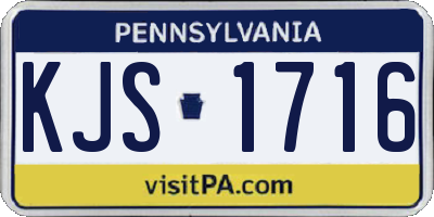 PA license plate KJS1716
