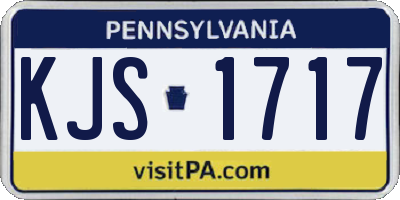 PA license plate KJS1717