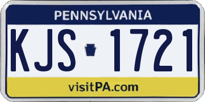 PA license plate KJS1721
