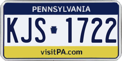 PA license plate KJS1722