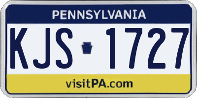PA license plate KJS1727