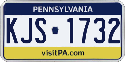 PA license plate KJS1732