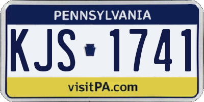 PA license plate KJS1741