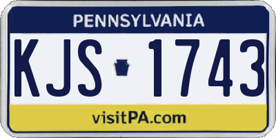 PA license plate KJS1743