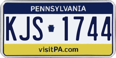 PA license plate KJS1744