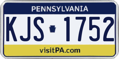 PA license plate KJS1752