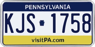 PA license plate KJS1758