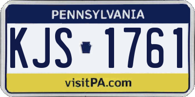 PA license plate KJS1761