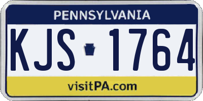 PA license plate KJS1764