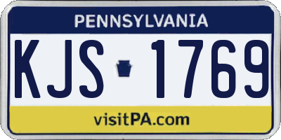 PA license plate KJS1769