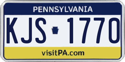 PA license plate KJS1770
