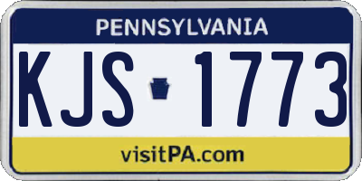 PA license plate KJS1773