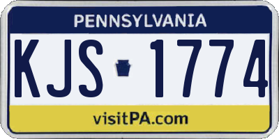 PA license plate KJS1774