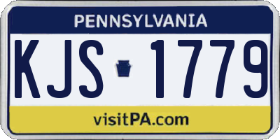 PA license plate KJS1779