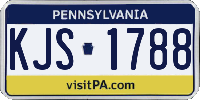 PA license plate KJS1788