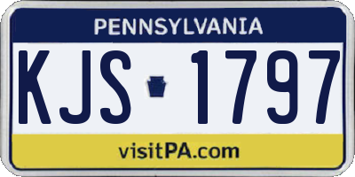 PA license plate KJS1797