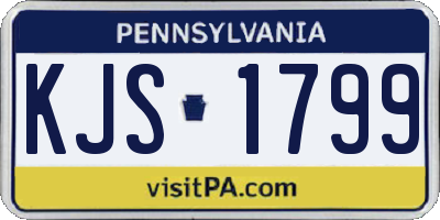 PA license plate KJS1799