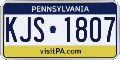 PA license plate KJS1807
