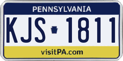 PA license plate KJS1811