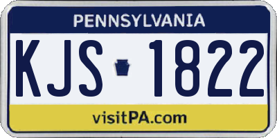 PA license plate KJS1822