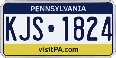 PA license plate KJS1824