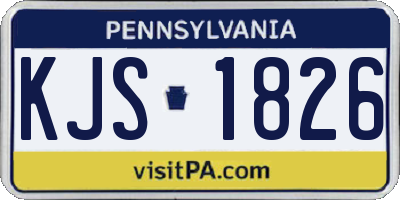 PA license plate KJS1826