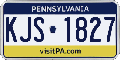 PA license plate KJS1827
