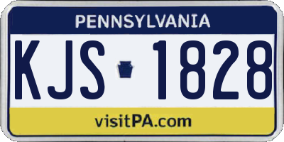 PA license plate KJS1828