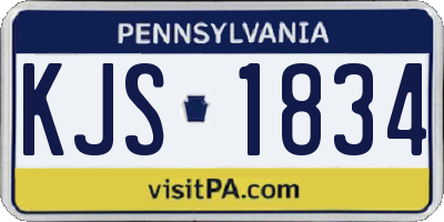 PA license plate KJS1834