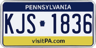 PA license plate KJS1836