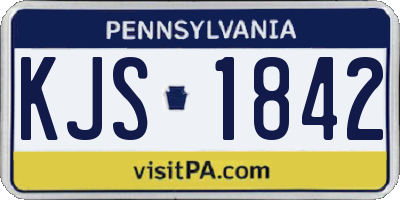 PA license plate KJS1842