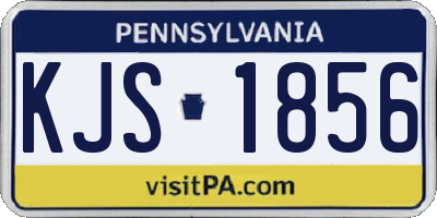 PA license plate KJS1856