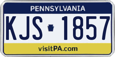 PA license plate KJS1857